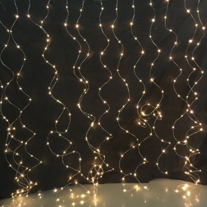 Светодиодный занавес-Роса, 2.0*2.0м, цвет-теплый белый, 240 LED, с контроллером. Артикул Г1235